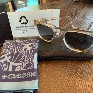 Chrome Hearts Transparent and Black Sunglasses